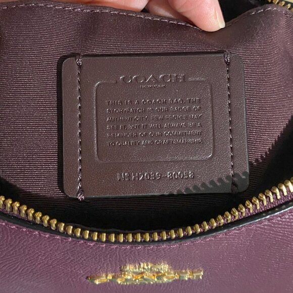 Coach Lewis 80058 Raspberry Crossgrain Leather Shoulder Crossbody Bag - Picture 15 of 16